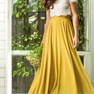 Lucy Paris Mustard Maxi Skirt